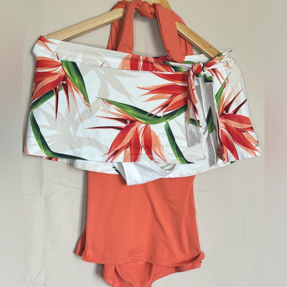 Tommy Bahama Orange Halter Bikini Top